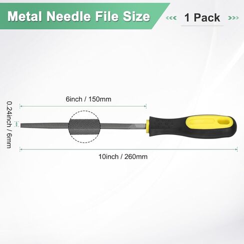 4-Pack Square Metal File 10 Inch, High Carbon Steel Diamond Hand W PVC Grip Handle for Wood/Metal/Ceramic/Glass/Stone/Jewelry/Tile/Model/DIY/Sharpening File in Saudi Arabia