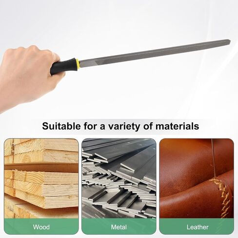 4-Pack Triangular Metal File 12 Inch, High Carbon Steel Diamond Hand W PVC Grip Handle for Wood/Metal/Ceramic/Glass/Stone/Jewelry/Tile/Model/DIY/Sharpening File in Saudi Arabia