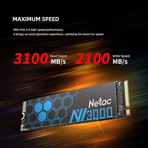 NETAC 250GB الداخلية NVME SSD Solid State Drive M.2 2280mm PCIE3.0 3D NAND مع الحرارة الحرارية ، حتى 3000/1400 ميجابايت/ثانية ، للاعبين كمبيوتر ، تحميل اللعبة ، المكتب ، NV3000 in Kuwait