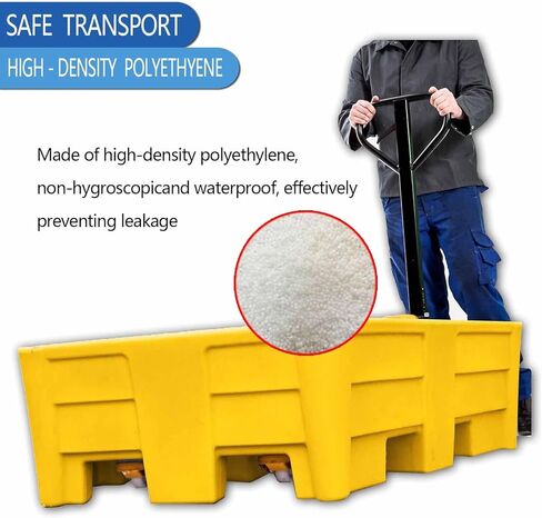 Spill Platform with Forklift Pockets, Modular Spill Containment Pallet with Drain Outlet Modular Platform Pallets Detachable Shipping Leakproof Platform(49x35x9cm) in Saudi Arabia