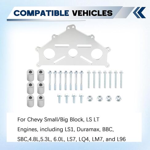 محرك المحرك آمن حامل لوحة متوافقة مع محركات Chevy LS LT -LS1 Duramax BBC SBC 4.8 L 5.3L 6.0L LS7 LQ4 LM7 L96 الدعم الثقيل in Kuwait