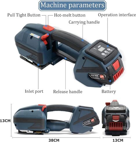Electric Strapping Machine Welding Strapping Tool Battery Powered Charged Banding Machine for PP PET Straps Automatic Pallet Strapping Machine in Saudi Arabia