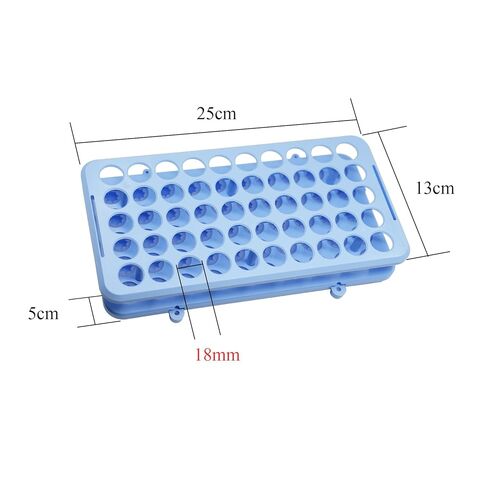 50 Pcs Plastic Clear Test Tubes with Rack, 16 x 100mm Test Tube with Caps and 50 Holes Tubes Rack Set for Scientific Experiments Candy Beads Liquid Spice Seed Storage Party Decorations in Kuwait