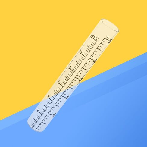 أنبوب قياس قطره 1 بوصة - زجاج شفاف مع قاع مستدير لقياس في الهواء الطلق دقيقة مثالية لفضاء الحديقة والاستخدام في المنزل 1pc in Kuwait