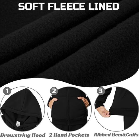 Mens Zip Up Hoodie Long Sleeve Fleece Casual Hooded Sweatshirts Athletic Full Zip Jacket with Pockets in Kuwait