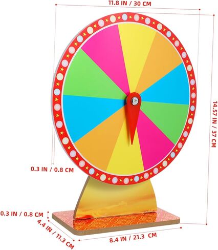 Cabilock Rotating Roulette Wheel Wheel Stand Carnival Game Diy Prize Spinner for Events in Kuwait