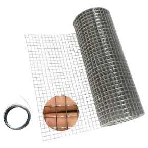 15.8in X 10ft SS304 Stainless Steel Welded Wire mesh 1/4 inch Square Hardware Cloth, Square Stainless Steel Hardware Cloth 23 Gauge, Easy to Cut and Make DIY Straight Wire mesh