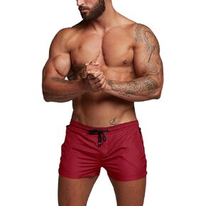 Men's Athletic Shorts 3 Inch Quick Dry Swim Trunks Gym Bodybuilding Short with Mesh Lining