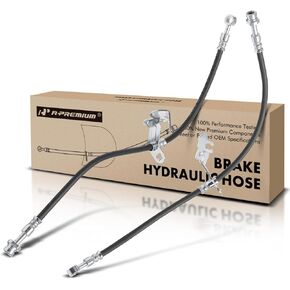 A-Premium Front Driver and Passenger Brake Hydraulic Hose Compatible with Select Hyundai Models - Santa Fe/Santa Fe Sport 2013-2018, Santa Fe XL 2019 - Replace# 587322W000(Pack of 2)