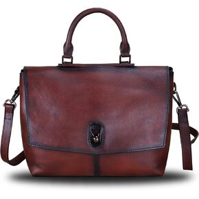 Genuine Leather Satchel Purses Handbags for Women Large Capacity Shoulder Bags Lady Work Top Handle Crossbody Bag