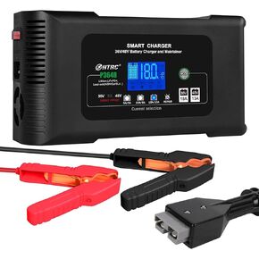 Golf Cart Battery Charger, 36 Volt 18 AMP/48 Volt 13 Amp Car Charger for EZGO Marathon Golf Carts with Anderson SB-50 Style Plug, Lithium, LiFePO4, Lead-Acid AGM/Gel/SLA Smart Charger