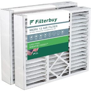 Filterbuy 20x20x5 Air Filter MERV 13 Optimal Defense (2-Pack), Pleated HVAC AC Furnace Air Filters Replacement for Honeywell FC100A1011 and Lennox X0585 (Actual Size: 19.63 x 19.81 x 4.38 Inches)