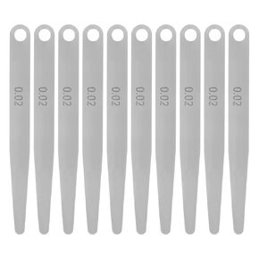10pcs Feeler Gauge 0.02mm Thickness Gauge 65MN Steel Metric Gap Measuring Tool, Single Blade