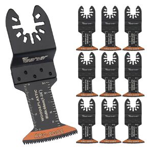 1-3/4'' HCS Oscillating Saw Blade 10PCS/Set, Universal Multi-Tool Blade Kit with Arc Edge Teeth Cutting for Wood Plastic Plasterboard (44mm)