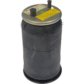 452-5710L Air Spring, Rolling Lobe, Aluminum Piston, 12.83" Static Height, 6.3" Top Plate Diameter, 7.28" Piston Diameter, Two Stud Top Plate, One Hole Piston