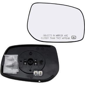 Passenger Side Mirror Glass Assembly With Plastic Backing Plate Heated Compatible with 2009-2013 Toyota Corolla Matrix