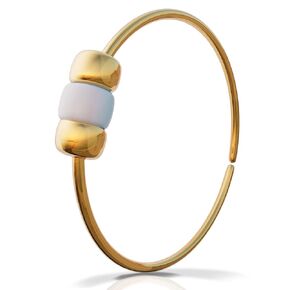 Gold Nose Ring - Handmade 14k Gold Nose Piercing with a 2mm White Gem - Thin Comfortable 24 Gauge 7mm Hoop - Nose Piercings