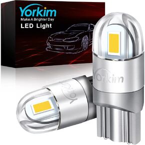 Yorkim 194 لمبات LED 6000K أبيض T10 مصابيح داخلية LED للسيارة 168 2825 W5W 192 لمبات بديلة LED لباب خريطة القبة وأضواء لوحة ترخيص صندوق السيارة، حزمة من 2 in Kuwait