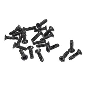 uxcell M2 x 7mm Phillips Screws Fastener Black for Laptop PC TV Fan Switch 500pcs