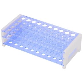 stonylab Test Tube Rack, 3-Tier Detachable Blue Plastic Test Tube Rack Tube Holder Stand Rack for Laboratory Scientific Experiments, 45/64 inch 40-Place