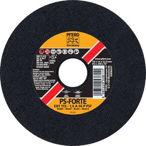 PFERD 69949 Flat Cut-Off Wheel, Type 1, Aluminum Oxide A, 4-1/2" Diameter x .045" Thickness, 7/8" Bore, 13300 Max RPM (Pack of 25)