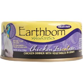 Earthborn Holistic Chicken Fricatssee Grain-Free Moist Cat Food Purple 24 Count (Pack of 1)