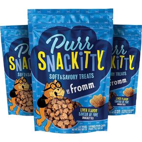 Fromm PurrSnackitty Liver Flavor Snackitties Treats - Premium Soft & Savory Cat Treats - 3 oz