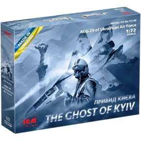 ICM 72140 – MiG-29 of Ukrainian Air Force – The Ghost of Kyiv – Plastic Airplane Model Kit in 1:72 Scale — Highly-Detailed Replica of The Original MiG-29 “9-13"