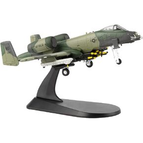 1:100 Military Model Plane A-10 Thunderbolt II Warthog Alloy Fighter Plane Model,Model Airplane for Collection and Gift (Camouflage Paint).