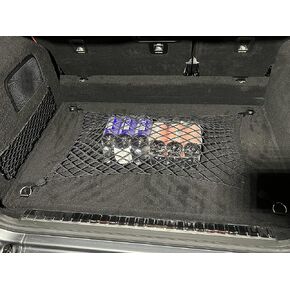 Floor Style Automotive Elastic Trunk Mesh Cargo Net for Mercedes Benz G 500 G 550 G63 2019-2024 - Premium Trunk Organizer and Storage - Luggage Net for SUV - Best Car Organizer Mercedes Benz W463