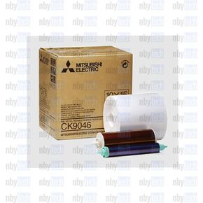 Mitsubishi Electric 6" Wide Paper Roll & Inksheet for 600 Photos, Size: 10x15 (4x6"), for some CP Series Dye Sublimation Thermal Printers, Model CK9046