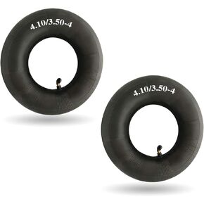 4.10/3.50-4 Inner Tube Tire 4.1/3.5-4 Heavy Duty Replacement Inner Tube For Hand Trucks, Dollies, Wheelbarrows, Tractors, Lawn Mowers, Trailers and More - 4.10 3.50-4 Tire Tube (2-Pack)