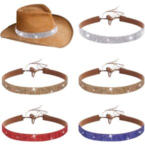 6 Pcs Vintage Ethnic Cowboy Hat Band Replacement Cowboy Hatband Adjustable Cowgirl Hat Belt Western Hat Jewelry