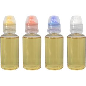 4pcs Plastic Honey Squeeze Bottle Travel Condiment Dispenser Flip Top Reusable/Refillable/Leakproof Little to-go Containers,Camping Trip Sauce Bottles,Lunch/Picnic Condiment Bottles