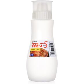 Squeeze Sauce Bottle 5 Holes Canister Design for Sauce Mayo Salad Vinegar Ketchup Honey Oil Container with Dust Lid 380ml (White)