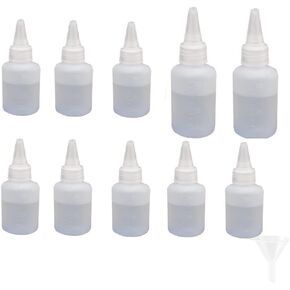 Plastic Squeeze Bottles With Scales 10 Pack Small Squeeze Bottles with Tip Caps Squirt Bottles for Liquid, Condiments, Sauces, Paint, Oil, Glue, Icing, Baking, Art Crafts, BBQ (60ml/2oz)