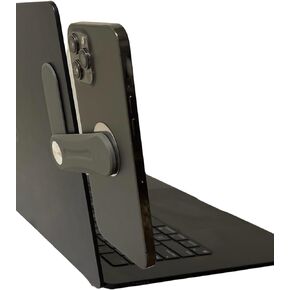 Magnetic Phone Holder: Mounts to Smartphone, laptops, or Desktop Monitors. Slim, Portable, and Foldable. Expands Study/Work functionality. Compatible with All Smartphones.