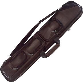 LC5 Premium Soft Brown Leather Pool Cue Case, Brown