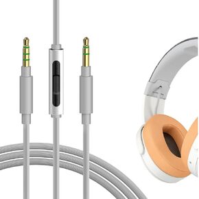 كابل صوت GEEKRIA مع ميكروفون متوافق مع Skullcandy Hesh Evo، Hesh ANC، Crusher Wireless، Venue، Hesh 3، Riff 2 Cable، سلك ستيريو بديل Aux 3.5 مم مع ميكروفون مضمن (4 أقدام/1.2 متر) in Saudi Arabia