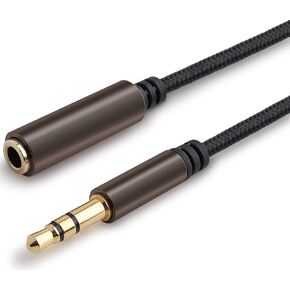Pasow Headphone Extension Cable 3.5mm Male to Female Stereo Audio Extension Adapter Cable (6FT, Coffee)