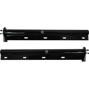 Black Straight Spring Loaded Mud Flap Hanger,Round Tube Style,1-1/8" Bolt Spacing,30" Length