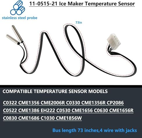 11-0515-21 مستشعر درجة الحرارة لصانع الثلج 11-0515-22 مستشعر درجة الحرارة خدمة استبدال مجانية لمدة عام واحد. in Kuwait