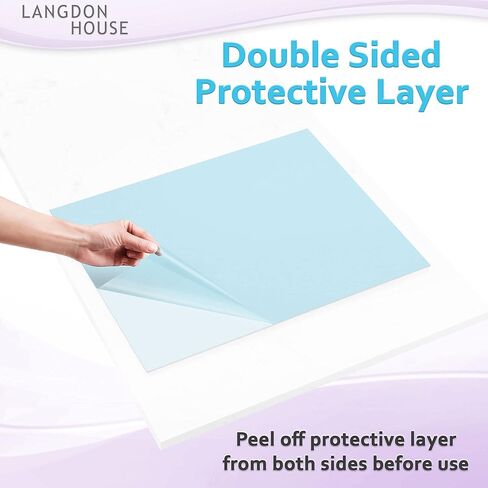 Langdon House PET Flexible Plastic Glass Panels (24x36 x 0.03 inch, Clear, 3 Pack), Thin Plexi-Glass Sheet for DIY Arts & Crafts, Home Projects & Protective Barriers, Easy to Cut in Saudi Arabia