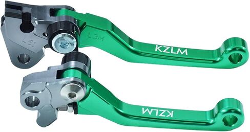 مقبض محوري لرافعة الفرامل القابلة للطي للدراجة الترابية باستخدام الحاسب الآلي لـ KX125 06-08 KX250 05-08 KX250F 05-12 KX450F 06-18 للدراجات النارية (l61r62green) in Kuwait