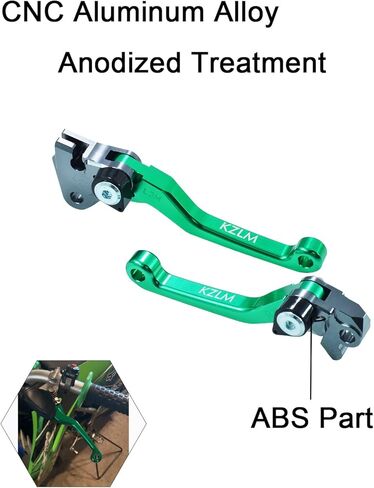 مقبض محوري لرافعة الفرامل القابلة للطي للدراجة الترابية باستخدام الحاسب الآلي لـ KX125 06-08 KX250 05-08 KX250F 05-12 KX450F 06-18 للدراجات النارية (l61r62green) in Kuwait