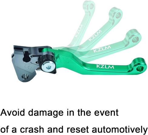 مقبض محوري لرافعة الفرامل القابلة للطي للدراجة الترابية باستخدام الحاسب الآلي لـ KX125 06-08 KX250 05-08 KX250F 05-12 KX450F 06-18 للدراجات النارية (l61r62green) in Kuwait