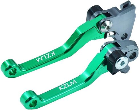 مقبض محوري لرافعة الفرامل القابلة للطي للدراجة الترابية باستخدام الحاسب الآلي لـ KX125 06-08 KX250 05-08 KX250F 05-12 KX450F 06-18 للدراجات النارية (l61r62green) in Kuwait