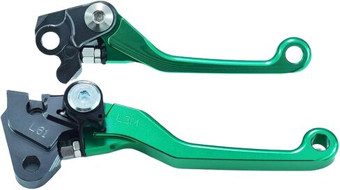 مقبض محوري لرافعة الفرامل القابلة للطي للدراجة الترابية باستخدام الحاسب الآلي لـ KX125 06-08 KX250 05-08 KX250F 05-12 KX450F 06-18 للدراجات النارية (l61r62green) in Kuwait
