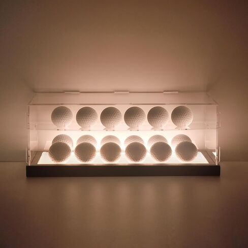 حافظة عرض كرة الجولف لعدد 18 كرة، حامل كرة جولف من الأكريليك الشفاف، صندوق عرض للحماية من الأشعة فوق البنفسجية، حامل عرض بقاعدة خشبية لتذكارات كرات الجولف القابلة للجمع in Kuwait