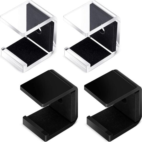 4 Pcs Hockey Stick Display Holder Hanger Organizer Ice Hockey Stick Wall Mount Rack Holder Acrylic Hockey Stick Holder with Install Accessories for Sports Storage Horizontal Display, 2 Colors in Saudi Arabia